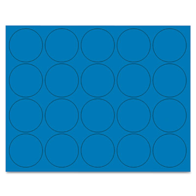 Bi-silque Visual Communication Products Fm1601 Interchangeable Magnetic Characters, Circles, Blue, .75 In. Dia., 20-pack