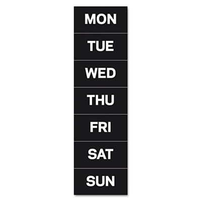 Bi-silque Visual Communication Products Fm1007 Calendar Magnetic Tape, Days Of The Week, Black-white, 2 In. X 1 In.