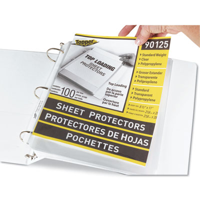 C-line 90125 Top-load Polypropylene Sheet Protectors, Standard, Letter, Clear, 100-box