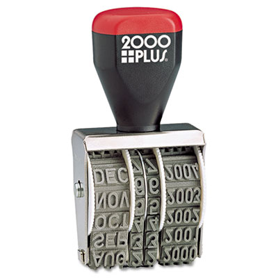 Consolidated Stamp 012731 2000 Plus Traditional Date Stamp, Six Years, 1.38 X .19 In.