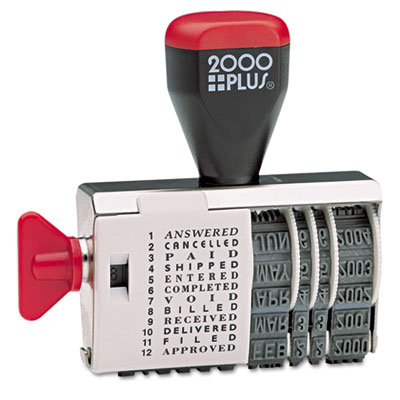 Consolidated Stamp 010180 2000 Plus Dial-n-stamp, 12 Phrases, 1.5 X .13
