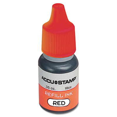 Consolidated Stamp 090683 Accu-stamp Gel Ink Refill, Red, 0.35 Oz Bottle