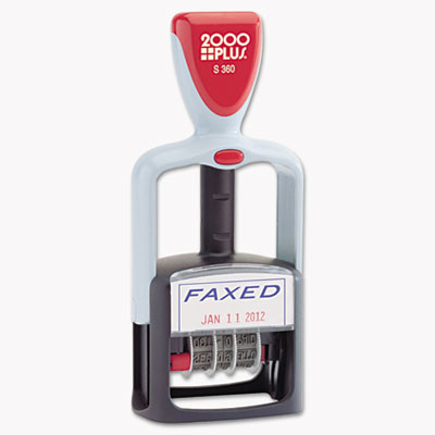 Consolidated Stamp 011032 2000 Plus Two-color Word Dater, Faxed, Self-inking