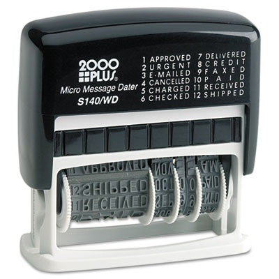 Consolidated Stamp 011090 2000 Plus Micro Message Dater, Self-inking