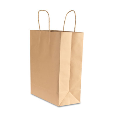 Consolidated Stamp 091565 Premium Small Brown Paper Shopping Bag, 50-box