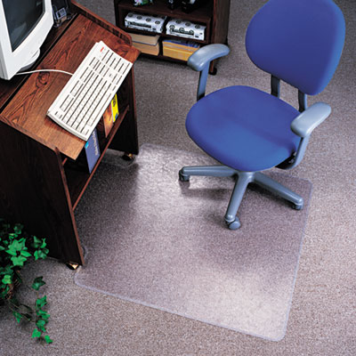 Deflect-o Cm21112 Economat No Bevel Chair Mat For Low Pile Carpet, 36w X 48h, Clear