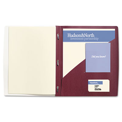 71110 Impact Frosted Front Report Cover With Tall Pocket, 11 X 8.5, Burgundy, 5-pack