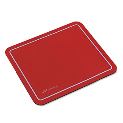 81108 SRV Optical Mouse Pad, Nonskid Base, 9 x 7.75, Red
