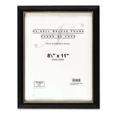 17081 Deluxe Document Frame, Plastic, 8.5 X 11, Black