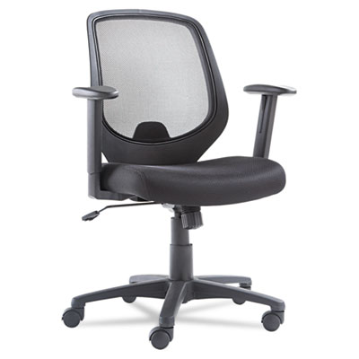 Cd4218 Mid-back Swivel-tilt Mesh Chair, Mesh Back-seat, Black