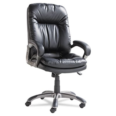Gm4119 Executive High-back Swivel-tilt Leather Chair, Black