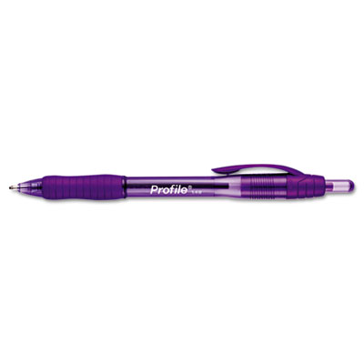 35830 Profile Ballpoint Retractable Pen, Purple Ink, Bold, Dozen