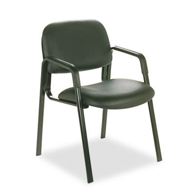 Safco 7046bv Cava Collection Straight-leg Guest Chair, Black Vinyl