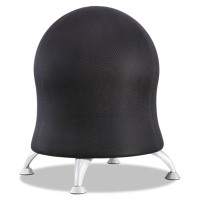 Safco 4750bl Zenergy Ball Chair, 22.5 In., Black-silver