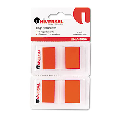 99001 Page Flags, Red, 2 Dispensers Of 50 Flags-pack
