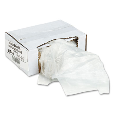 35945 High-density Shredder Bags, 15w X 11d X 30h, 100 Bags-carton, Clear