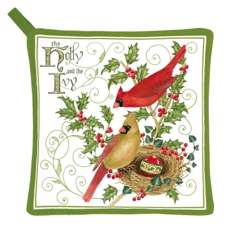 Holly And Ivy Potholder
