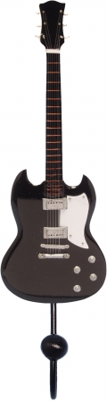 Black Standard Plain Guitar Single Wallhook