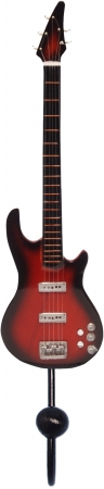 Red & Black 5-string Bass Guitar Single Wallhook