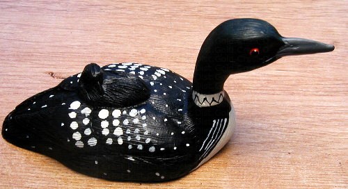 Loon With Chick Ornament