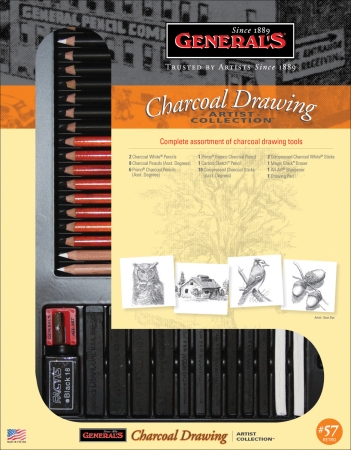 57retro Charcoal Drawing Set-