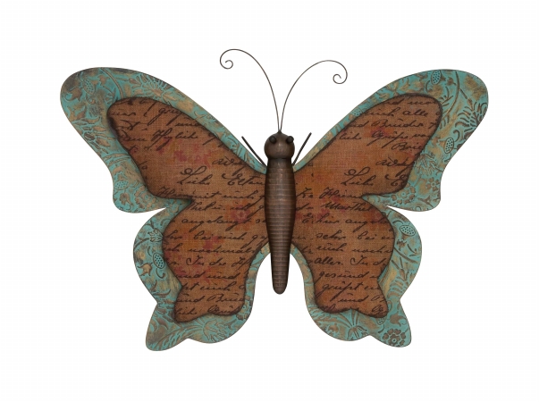 Woodland 55239 Prose styled Irish Metallic Butterfly Decor