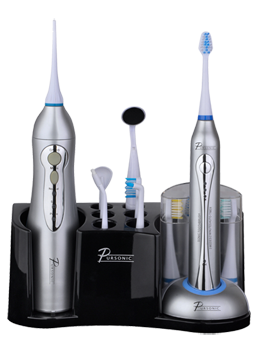 Pursonic Trading S620 DELUXE HOME DENTAL CENTER Rechargeable Electric Toothbrush with BONUS 12 Brush heads