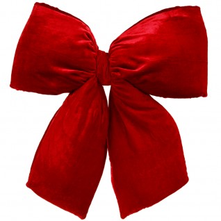24 In. X 27 In. Red Velvet Structured Bow