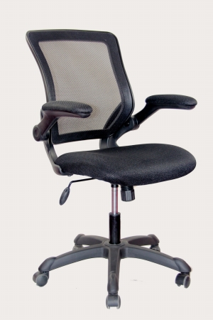 Rta-8050-bk Mesh Task Chair With Flip-up Arms - Black