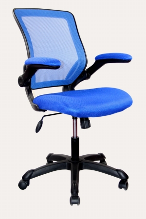 Mesh Task Chair With Flip-up Arms - Blue