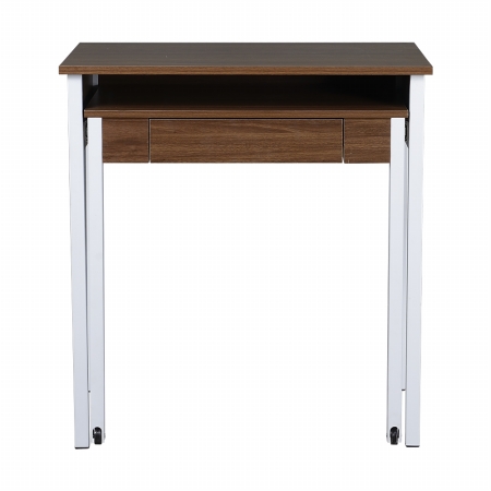 Retractable Student Desk With Storage - Walnut