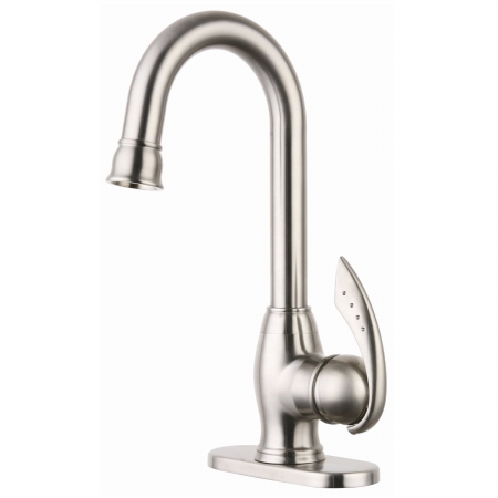 Yp28bf-pc Single Handle Bar Faucet With Base Plate, Polished Chrome