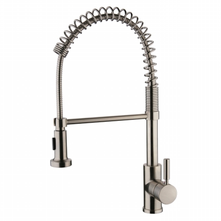 Yp2814a-bn Single Handle Spring Pull-out Kitchen Faucet, Brush Nickel