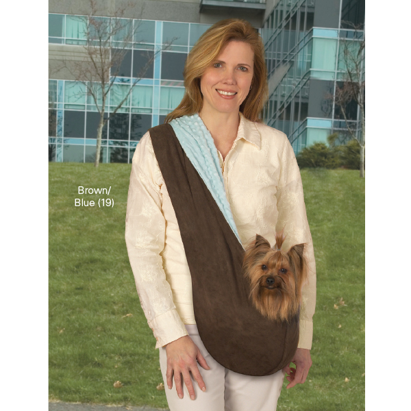 Easy Side Collection Za8637 19 Reversible Sling Pet Carrier Brown/blue Os
