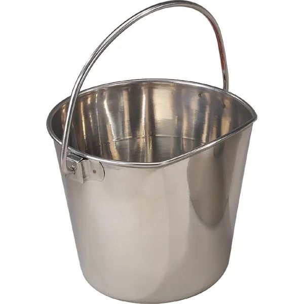 Proselect Zt644 09 Stainless Steel Flat Sided Pail 288oz