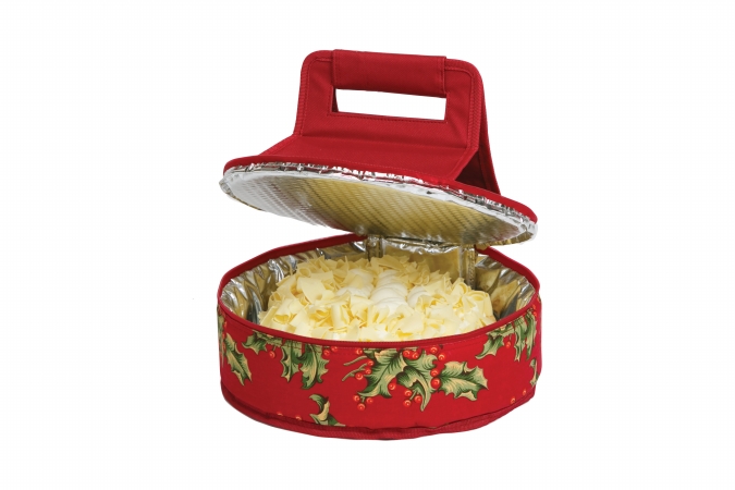 Picnic Plus ACM-720HO
                                    Picnic Plus Round thermal insulated pie cake carrier holds up to a 12 in. d dish - Holly