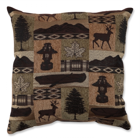 528816 Evergreen Lodge 18-inch Throw Pillow, Brown-green