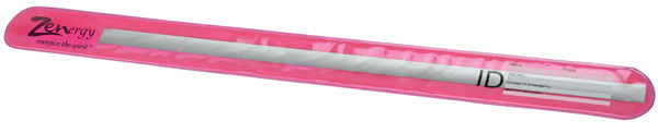 78842 Premium Reflective Snapbands With Reflective Stripe - Pink