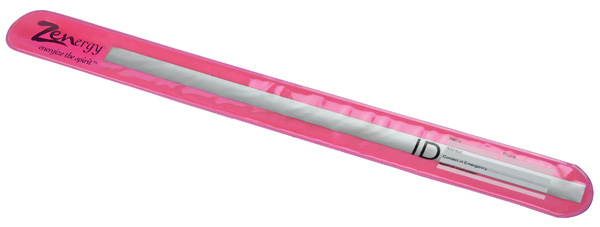 78827 Essential Reflective Snapbands With Id - Pink