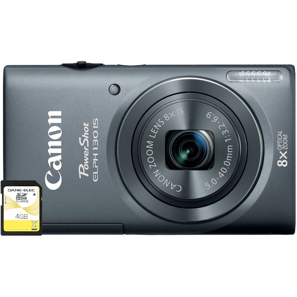 Canon 8191B001 -2-KIT PowerShot ELPH 130 Digital Camera with 4GB SD Card
