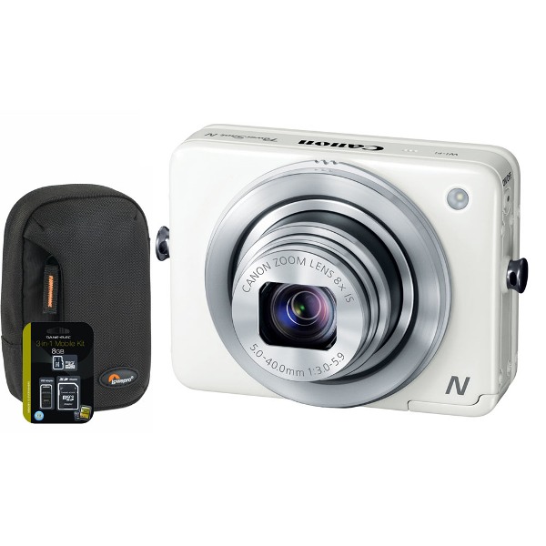 Canon 8231B020-3-KIT PowerShot N Digital Camera with Case -LP36322-0EN & 8GB Micro SD Card