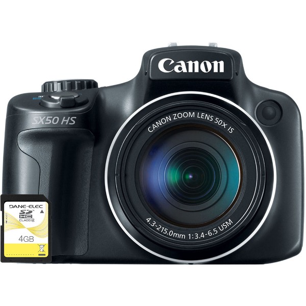 Canon 6352B001 -2-KIT PowerShot SX50 HS Camera with 4GB SD Card