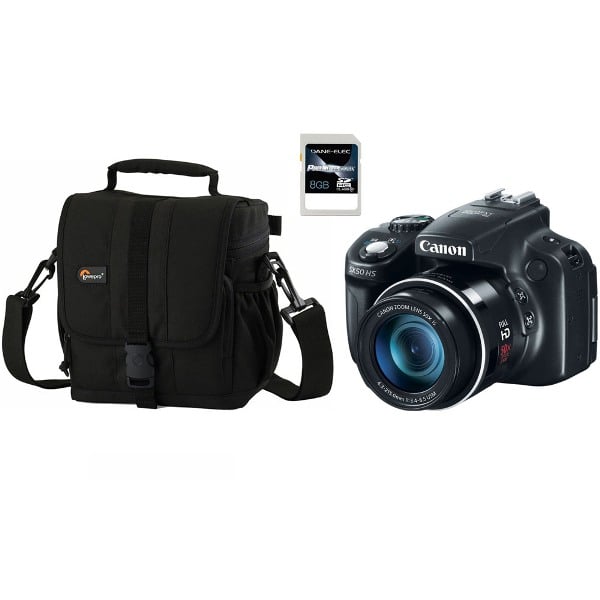 Canon 6352B001-3B-KIT PowerShot SX50 HS Camera Case -LP36106-0EU & 8GB SD Card