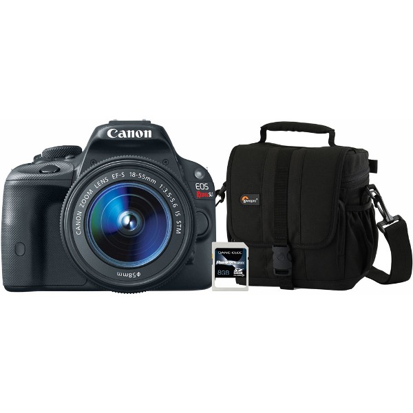 Canon 8575B003-3A-KIT EOS Rebel SL1 EF-S 18-55mm IS with Case -LP36106-0EU& 8GB SD Card
