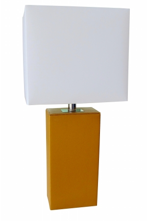Lt1025-tan Modern Tan Leather Table Lamp