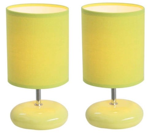 All The Rages Lt2005-grn-2pk Stonies Green Small Stone Look Lamp - 2 Pack