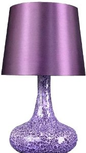 All The Rages Lt3039-prp Mosaic Genie Table Lamp - Purple