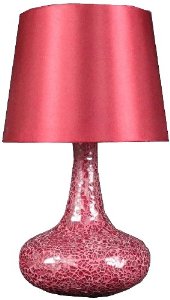 All The Rages Lt3039-red Mosaic Genie Table Lamp - Red