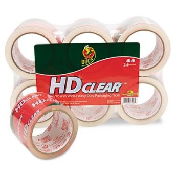 Henkel 0007496 Heavy-duty Carton Packaging Tape, 3 In. X 55 Yards, Clear, 6 Per Pack