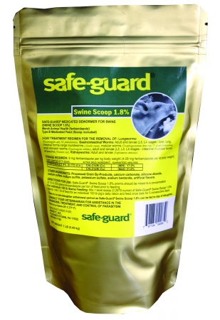 Safeguard Swine Dewormer 1.8% 1 Lb 1 Pound Gold Swine